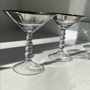 Iridescent Glass Martini Pair (set of 2)